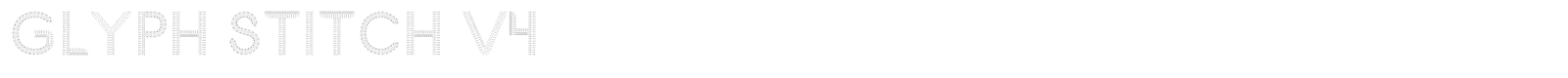 Glyph Stitch font preview
